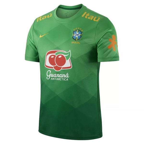 Trainingsshirt Brasilien 2021 Grün Günstige Fußballtrikots